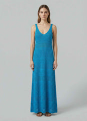 Abito lungo lace AKEP 13262 - Turchese