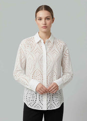 Camicia SAINT BARTH CRISTAL - Sangallo Linewave 01000L Bianco