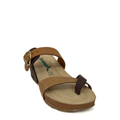 Sandalo con zeppa BIONATURA 28A729X - Nabuck Brandy