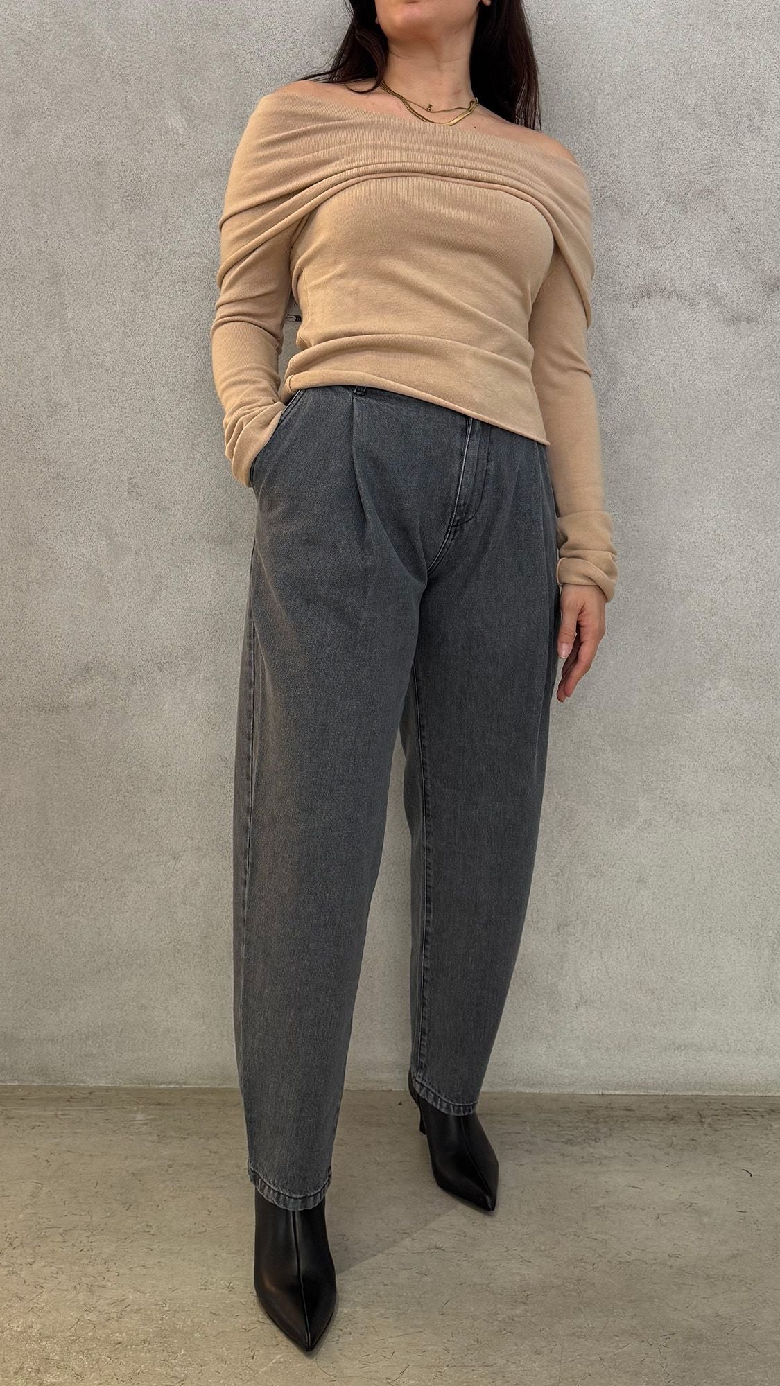 Pantalone Balloon GSD Magda - Denim Grey