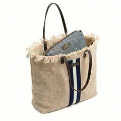 Shopper MANIKOMIO 2 PROJECT COTTON STRIPE - Blue