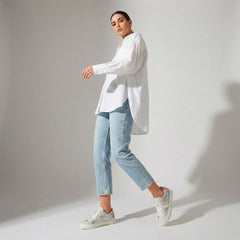 Sneaker D.A.T.E. HILL LOW GLITTER - Platinum
