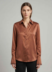 Camicia SAINT BARTH JOYS - Silk Lace 08995L  Marrone