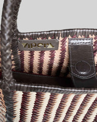 Borsa VIPERA RUBY STRIPES - Ivory/Fog/Barolo