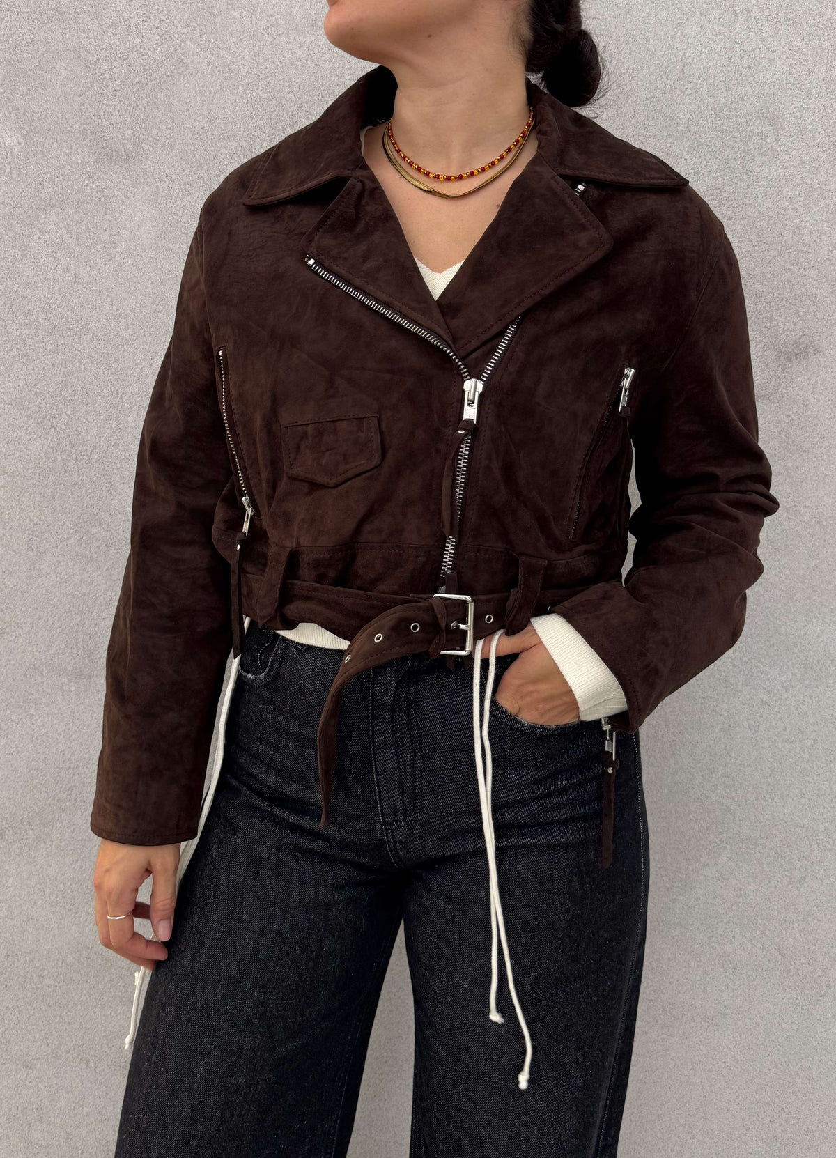 Chiodo BULLY 8736 Suede Leather - Fondente