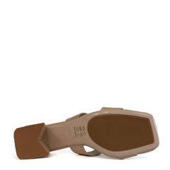 Ciabattina con tacco FRANCESCO MILANO E15-11L - Nocciola