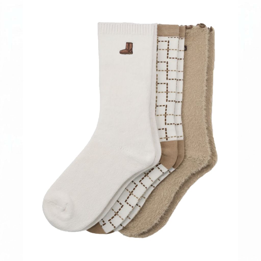 Calze UGG CLASSIC CREW 3 PACK  1181414 - Sand
