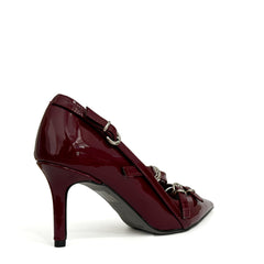 DIVINE FOLLIE 1622 Bordeaux Patent Pumps