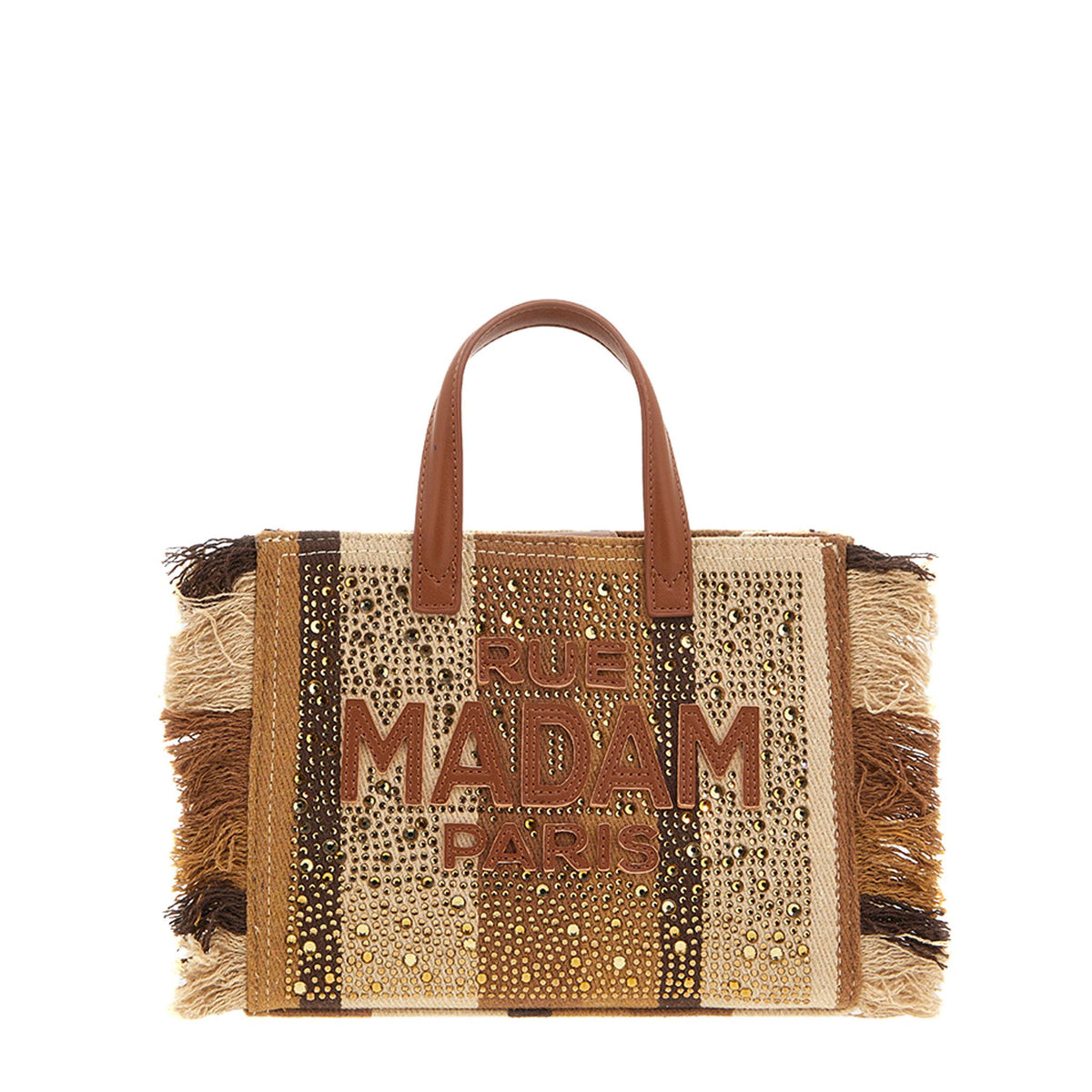 Borsa a mano RUE MADAM Casablanca Mini Tote - Stripes Brown