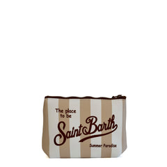 Pochette SAINT BARTH ALINE STRIPES 09413L  - Bianco/Beige