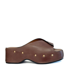 Sandalo con zeppa MISS OLIVIA CAROLA - Coffee