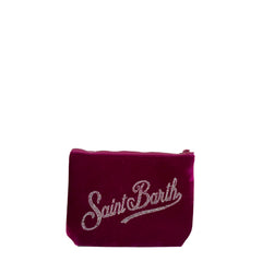 Pochette SAINT BARTH ALINE VELVET STRASS 00268L - Viola