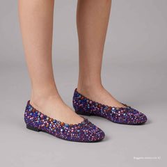 Ballerina KURT GEIGER Jewel Perf - Suede Purple