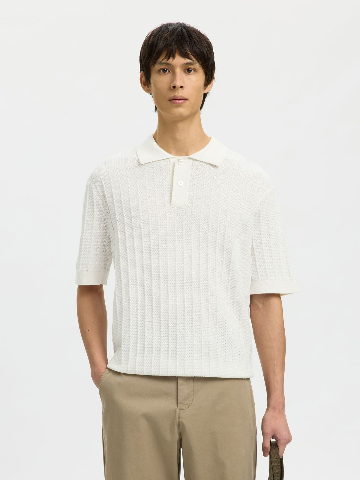Polo SELECTED Knit 16100074 - Egret