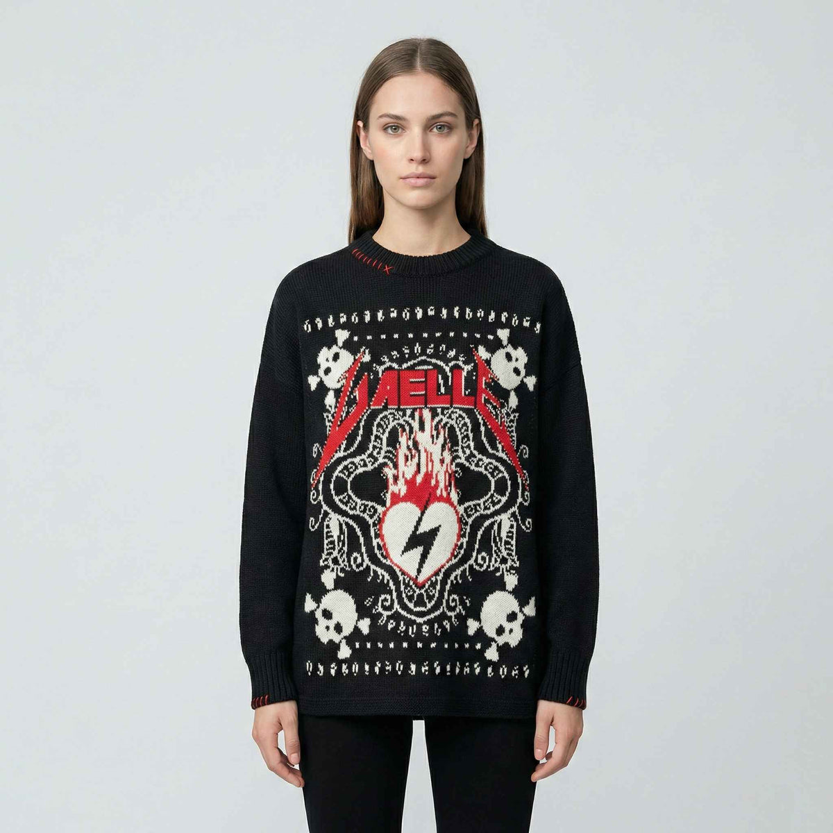 Pullover logo GAELLE PARIS GAABW07203 - Nero