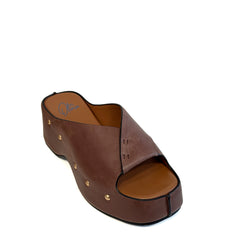 Sandalo con zeppa MISS OLIVIA CAROLA - Coffee