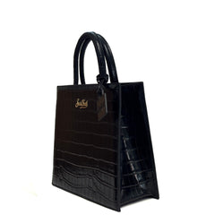 Borsa a mano SAINT BARTH SHOP BAG MIDI - Croco Nero 00777I