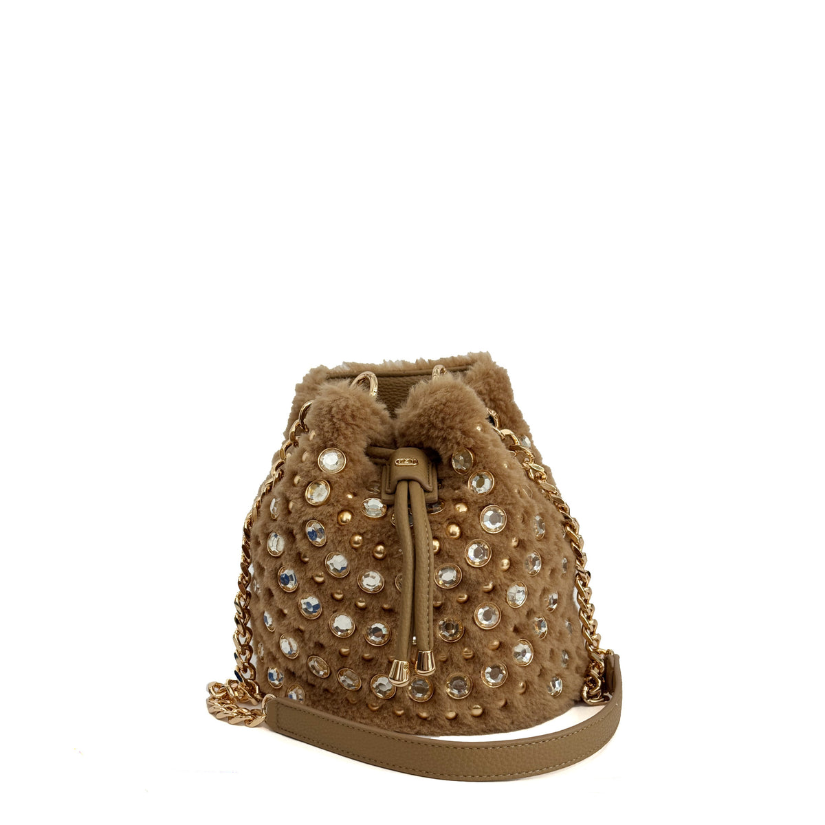 Secchiello LA CARRIE ANDROMEDA Small Fur Bucket 152M-ES-180-TBS - Beige
