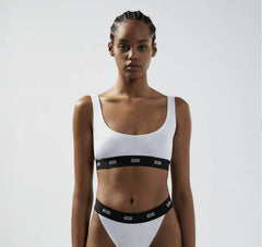 Strap Logo Bralette GCDS - Optic White