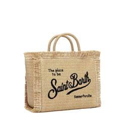 Borsa a spalla SAINT BARTH COLETTE STRAW 00421L - Beige/Nero