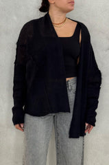 Cardigan Voile KNITEREE KNW2511CA - Black