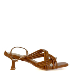 Sandalo con tacco FRANCESCO MILANO J21-02P - Marrone
