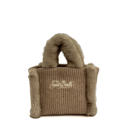 Borsa a mano SAINT BARTH VANITY MINI SHEARLING FUR - Beige 00295I