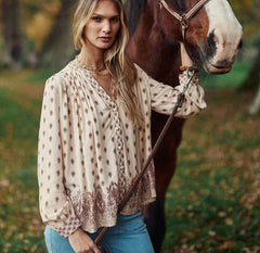 Camicia LA PETIT ETOILE Brune - Floreale