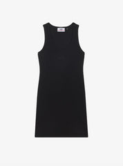 Abito corto a costine GCDS Rib Logo - Black