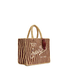 Borsa a mano SAINT BARTH COLETTE RAFFIA 00406L - Stripes Beige/Marrone