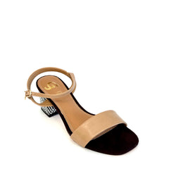 Sandalo con tacco GOLD&GOLD GD431 - Camel
