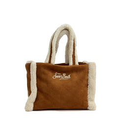 Borsa a mano SAINT BARTH COLETTE SHEARLING - Nocciola 00486I