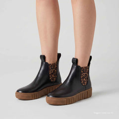 Stivaletto Chelsea TAMARIS 25403 - Black/Leopard
