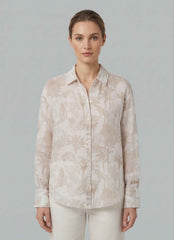 Camicia SAINT BARTH CRISTAL - Ramie Jungle Oceania 01087L Bianco/Beige