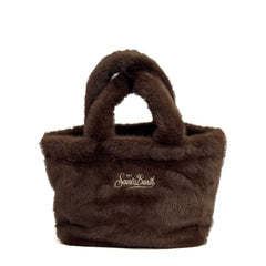 Borsa a mano SAINT BARTH COLETTE SOFT FUR - Marrone 01453I