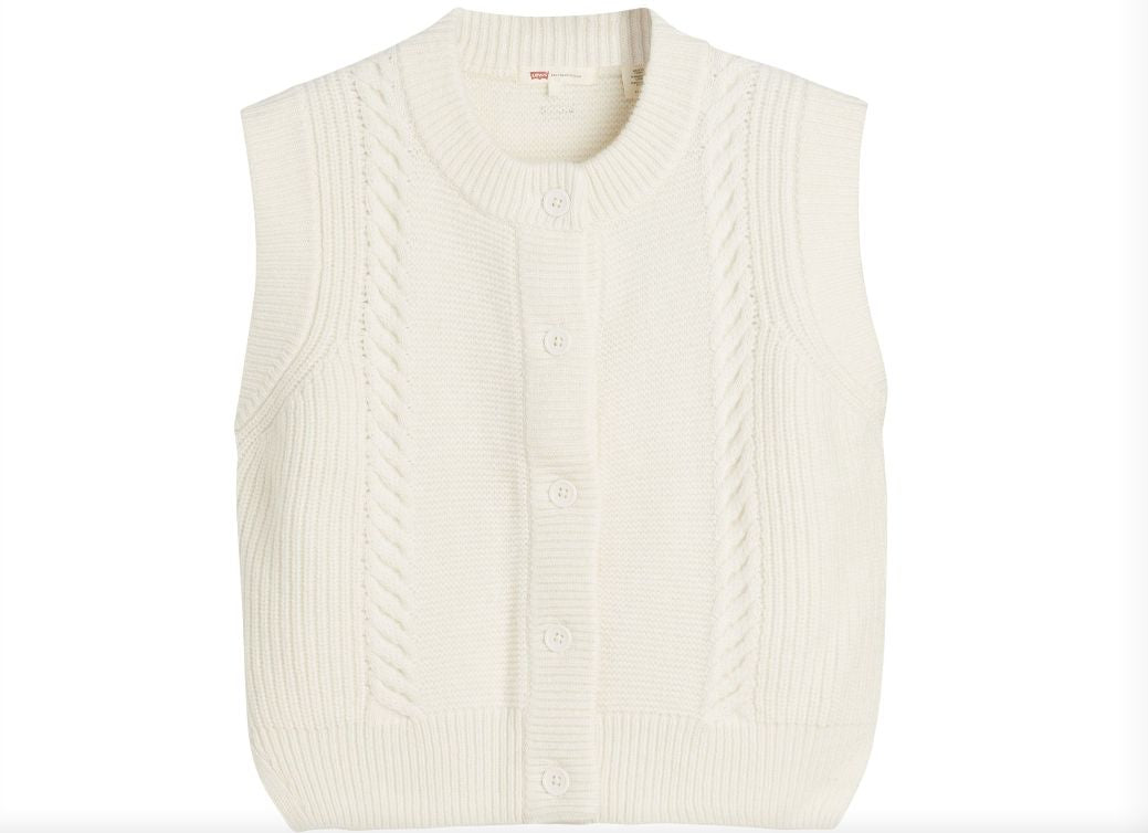 Gilet LEVI'S Ines Cable Sweater Vest 0038D-0000 - Whisper White
