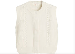 Gilet LEVI'S Ines Cable Sweater Vest 0038D-0000 - Whisper White