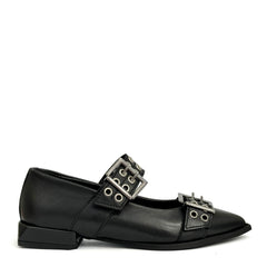 Ballerina DIVINE FOLLIE AIS83 Black Leather