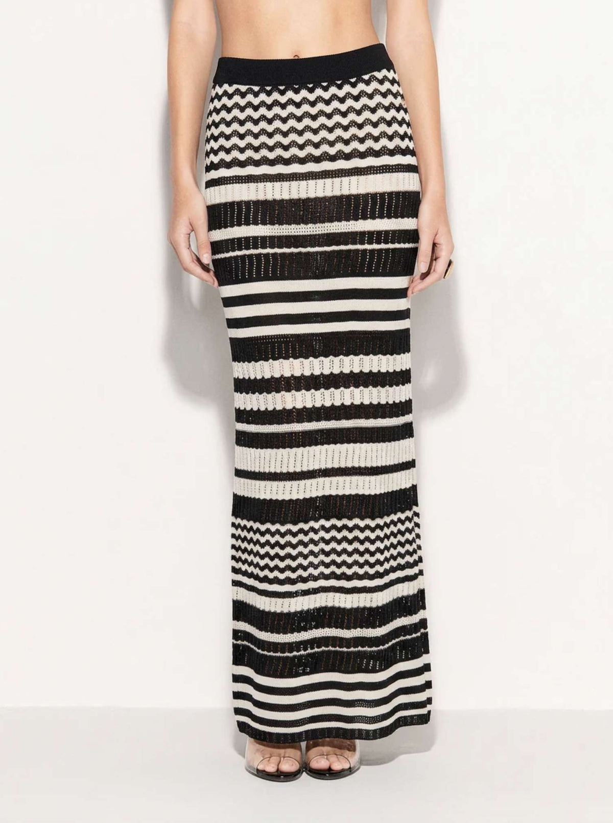 Gonna lunga Maxi Lace AKEP 13207 - Bicolor