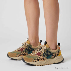 Sneaker FLOWER MOUNTAIN SOLIN W - Brown/Military/Black/Pony