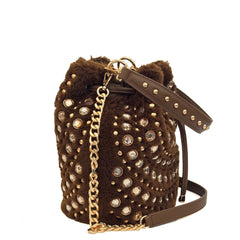 Secchiello LA CARRIE ANDROMEDA Fur Bucket 152M-EM-306-TBS - Brown