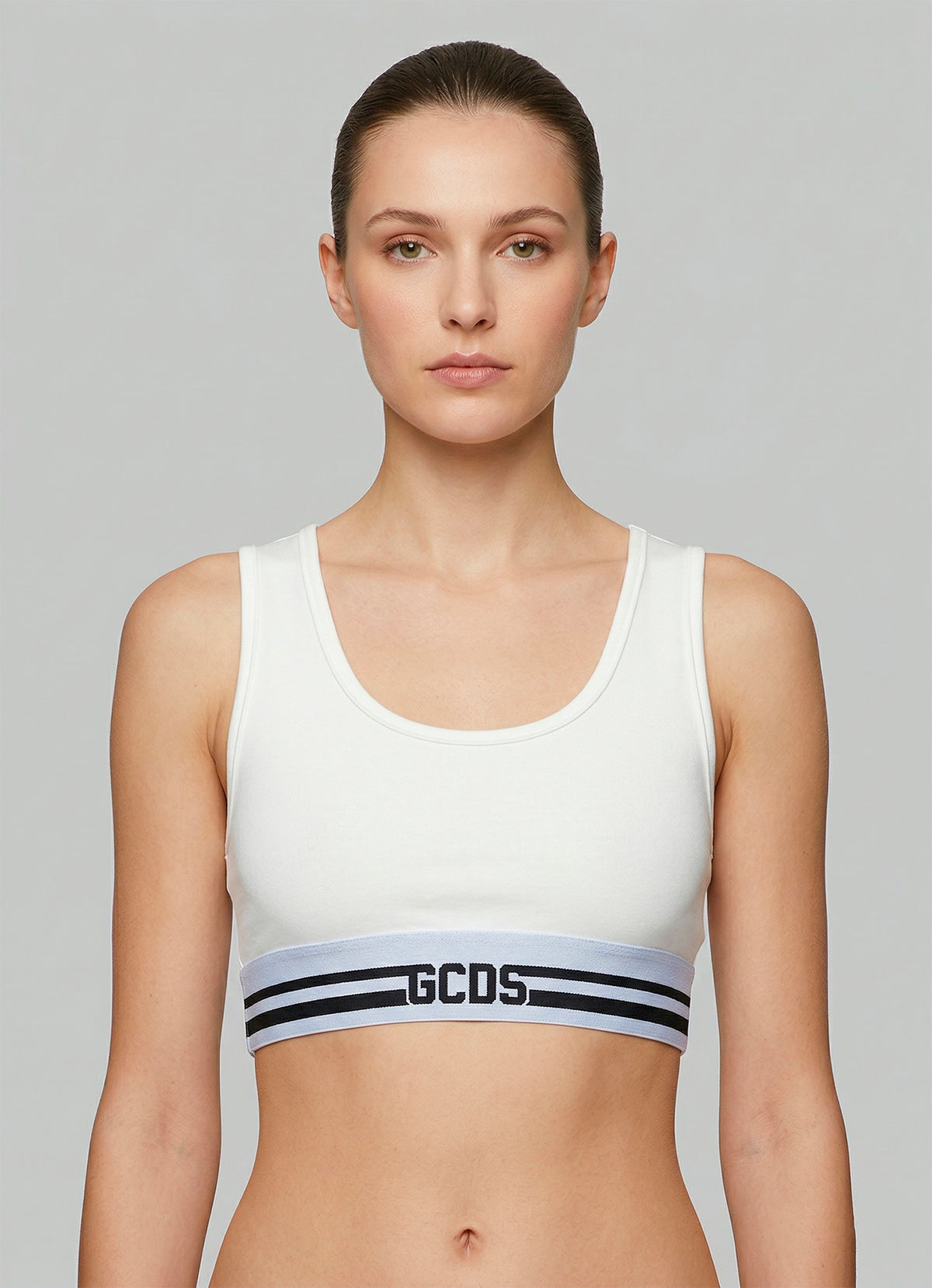 Logo Stripes Mini Top GCDS - Optic White
