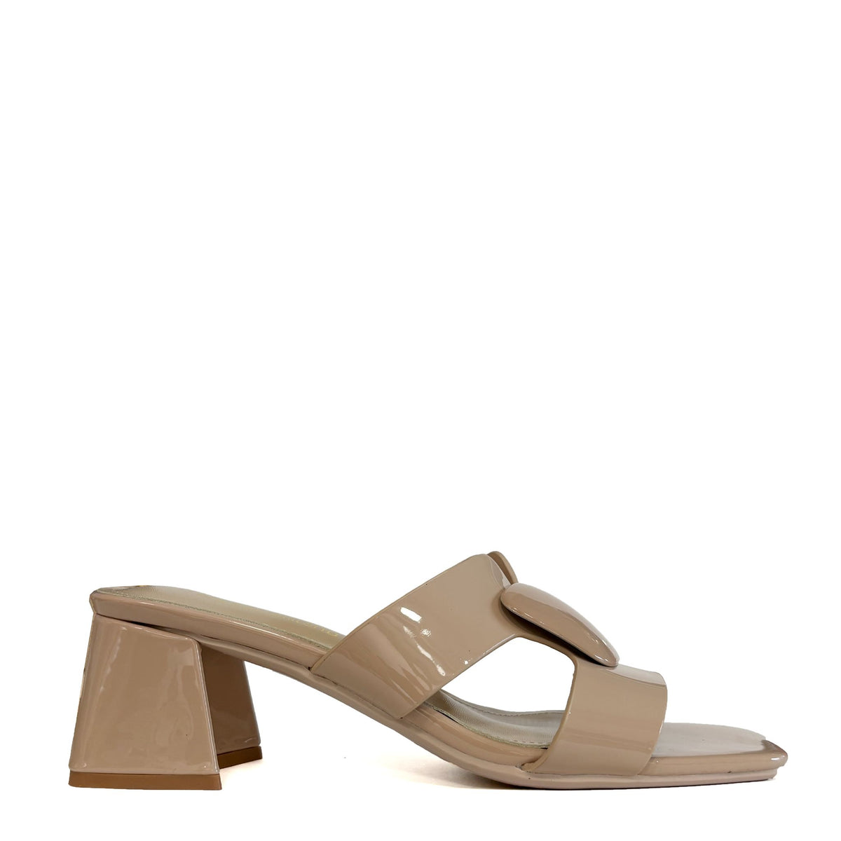 Ciabattina con tacco FRANCESCO MILANO E15-11L - Nocciola