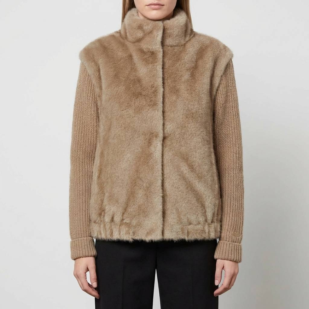 Bomber in pelliccia SAINT BARTH MAEL FUR - Khaki 00232I
