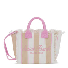 Borsa a mano SAINT BARTH COLETTE 02596L - Beach Stripe Bianco/Rosa