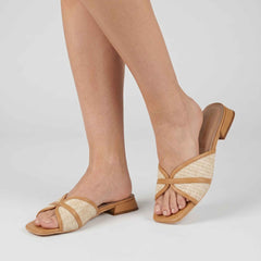 Ciabattina FRANCESCO MILANO J19-01K - Bianco/Beige