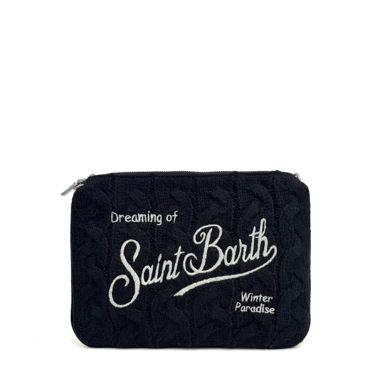 Pochette SAINT BARTH PARISIENNE WOOL BRAID - Nero 01341I