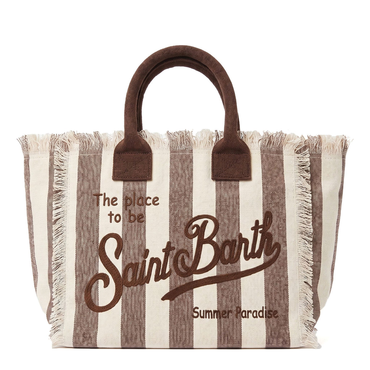Borsa a spalla SAINT BARTH VANITY 08253L - Stripes Pop Panna/Marrone