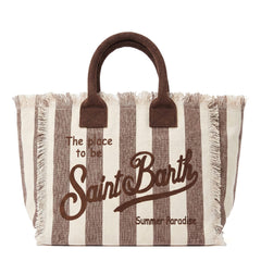 Borsa a spalla SAINT BARTH VANITY 08253L - Stripes Pop Panna/Marrone