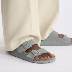 Ciabatta Birkenstock Arizona suede 1029215 - Pure Sage